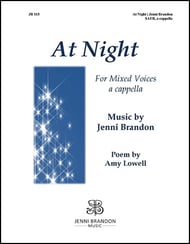 At Night SATB choral sheet music cover Thumbnail